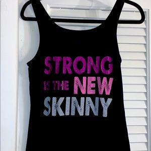 Sassy & strong workout tank- large - soft cotton